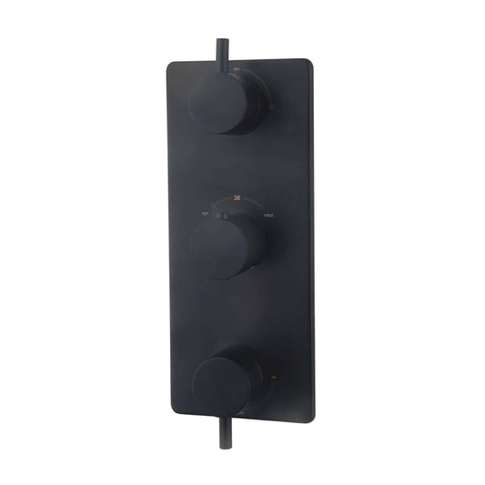 Caral afbouwdeel thermostat encastrable 3 voies mat noir