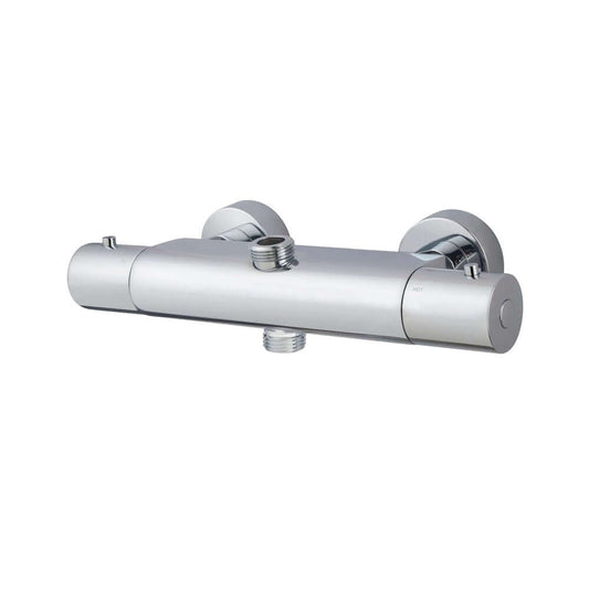 Robinet thermostatique Caral pour ensemble de douche de pluie thermostatique en chrome apparent
