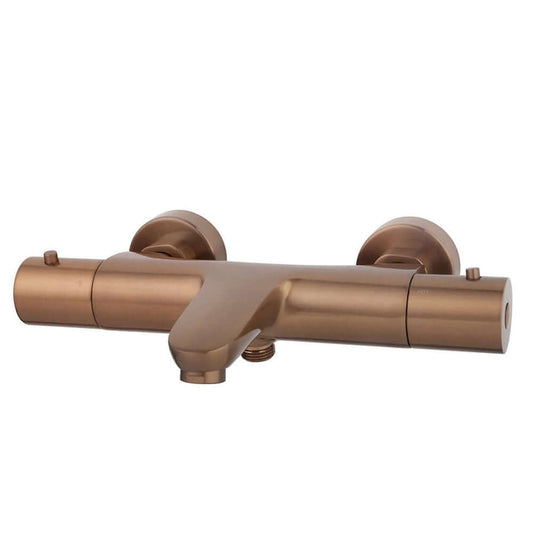 Caral mitigeur thermostatique de baignoire en bronze brossé cuivre PVD