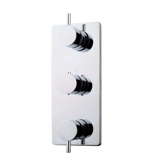 Caral partie de finition thermostat encastré 3 voies chrome