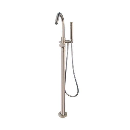 Robinet de baignoire Caral autoportant acier brossé PVD