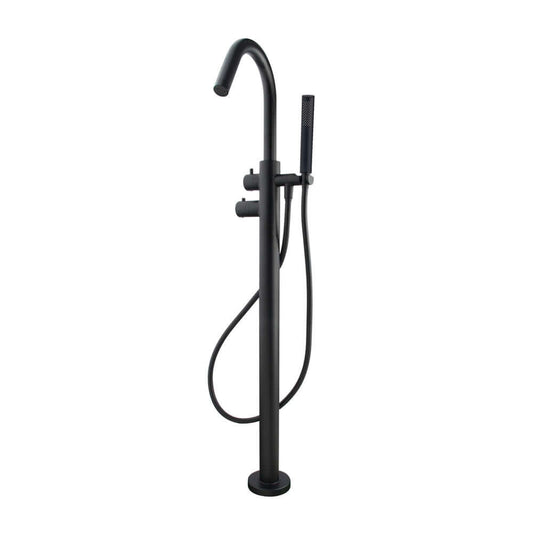 Robinet thermostatique de baignoire autoportant Caral mat noir