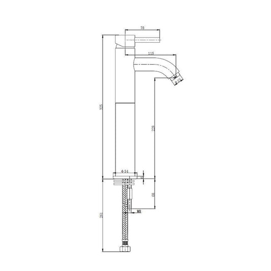 Robinet de lavabo Cimara haut chrome
