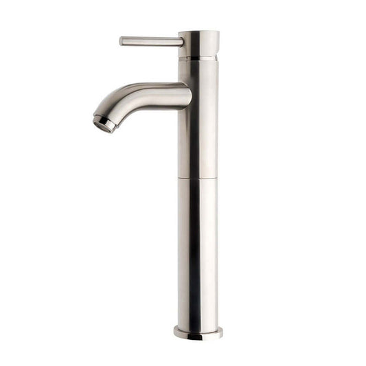 Robinet de lavabo Cimara haut acier brossé PVD