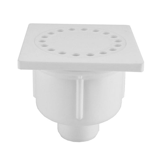 Doucheplug Wiesbaden 10X10 avec sortie inférieure en blanc