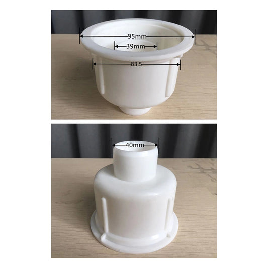 Doucheplug Wiesbaden 10X10 avec sortie inférieure en blanc