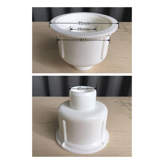 Doucheplug Wiesbaden 10X10 sortie latérale en blanc