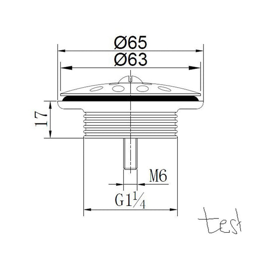 Korv open afvoerplug rooster 5/4"