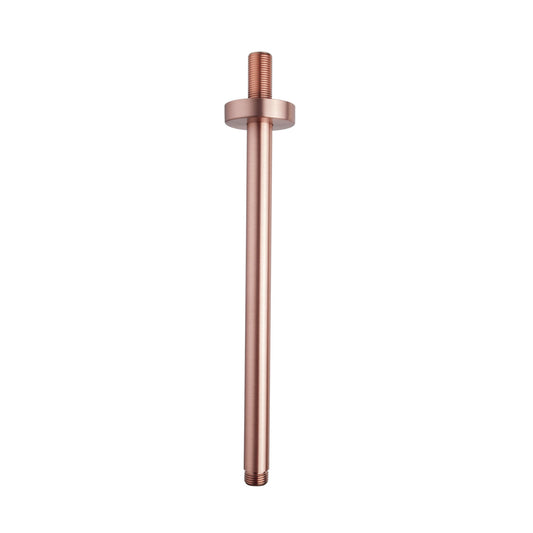 Luxe douchearm Wiesbaden ronde plafondbeugel, 30 cm geborsteld koper