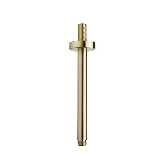 Luxe ronde plafondmontage douchearm Wiesbaden 20 cm in geborsteld messing goud