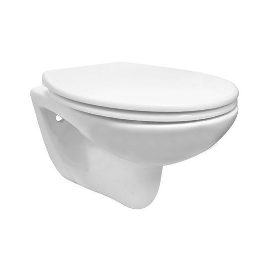 Neptunus 2.0 wandcloset rimless met Neptunus 2.0 toiletzitting glans wit