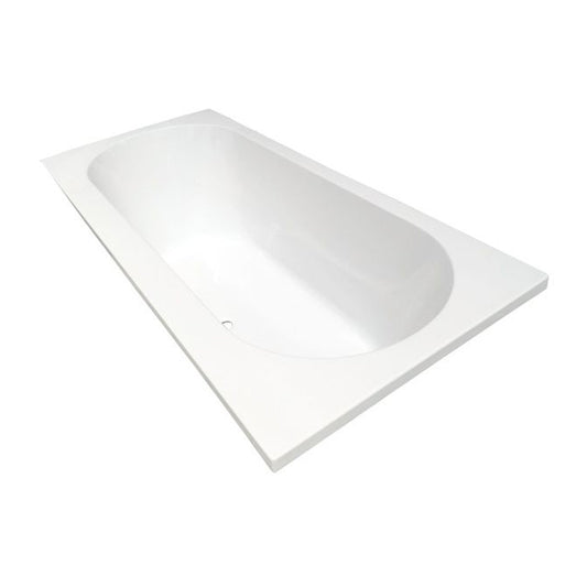 Portus RD inbouw duo ligbad 180x80x49 cm acryl glans wit