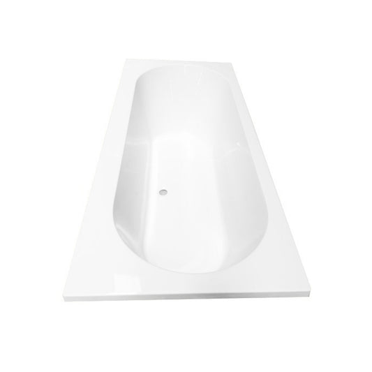 Portus RD inbouw duo ligbad 180x80x49 cm acryl glans wit