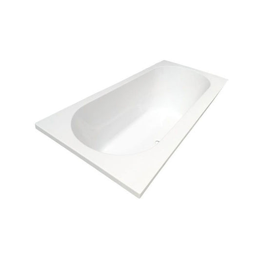 Portus RD inbouw duo ligbad 190x90x49 cm acryl glans wit