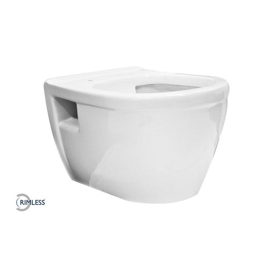 Prio Wandtoilet Wiesbaden Washdown Randloos in wit (exclusief zitting)