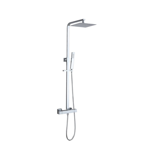 Rombo Eco Twenty Regendoucheset Wiesbaden Opbouw met Thermostaatkraan 20Cm in Chroom