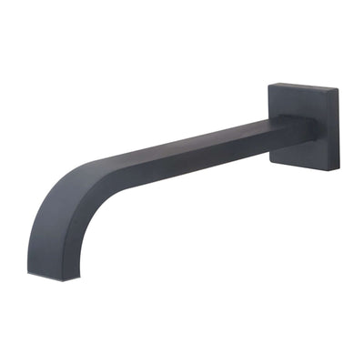 Rombo baduitloop vierkant 25 cm 1/2'' mat zwart