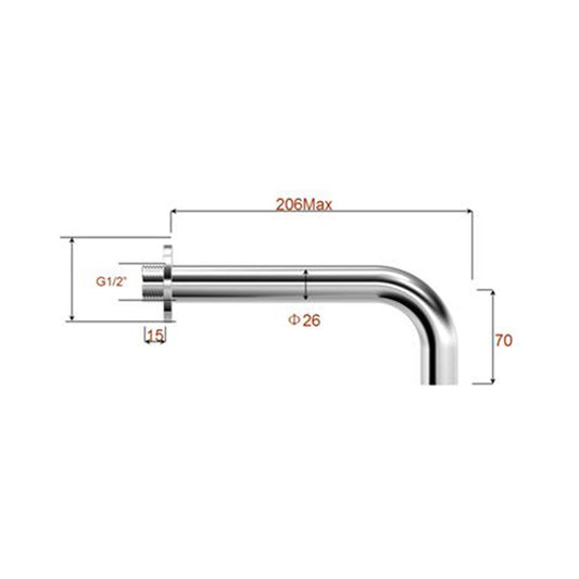 Ronde Inbouwuitloop Wiesbaden 20 cm Mat Zwart