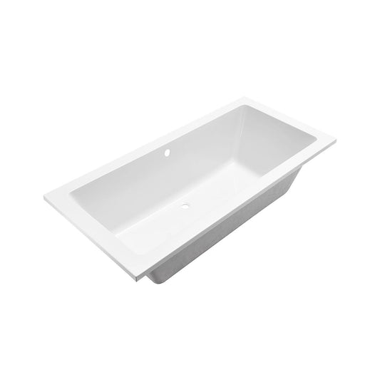 Santino SQ inbouw duo ligbad 180x80x49 cm mat wit