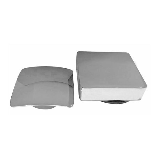 Set knop/plug badoverloopcomb. +vulfunctie vierkant chroom