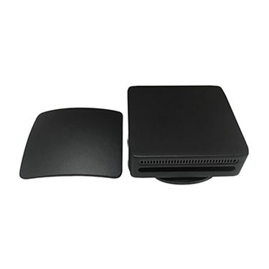 Set knop/plug badoverloopcomb. +vulfunctie vierkant mat-zwart