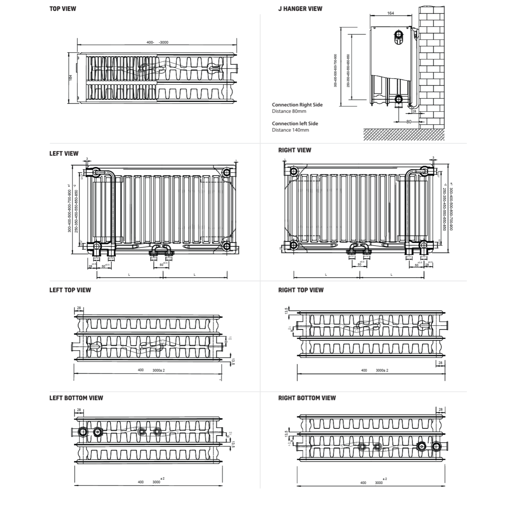 STELRAD BEL8 T33 paneelradiator – Middenaansluiting