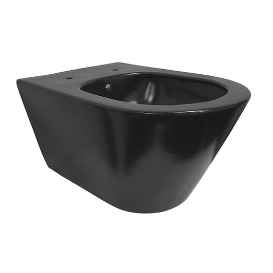 Luxe randloos wandtoilet Wiesbaden 53 cm met bidetfunctie in matzwart