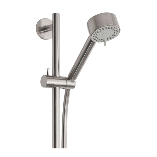 UniMatch Cadans Gleitschienen-Set komplett mit Handbrause 3 Stufen Ø 8 cm gebürsteter Stahl PVD