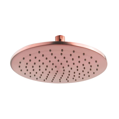 UniMatch hoofddouche rond 25 x 0,8 cm geborsteld koper