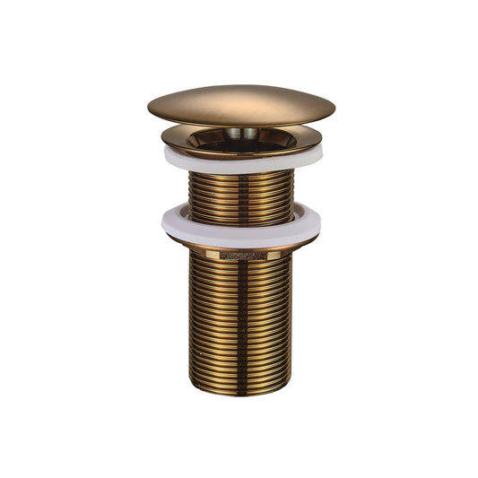 UniMatch open afvoerplug verlengd 5/4" geborsteld brons koper PVD