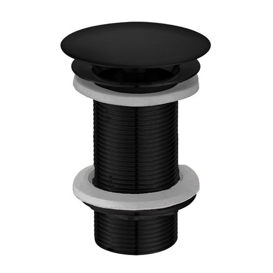 UniMatch open afvoerplug verlengd 5/4" mat zwart