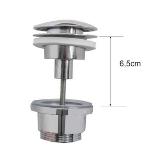 UniMatch clickwaste afvoerplug 5/4" chroom