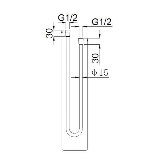 UniMatch Duschschlauch Kunststoff 150 cm gebürstetes Bronze Kupfer