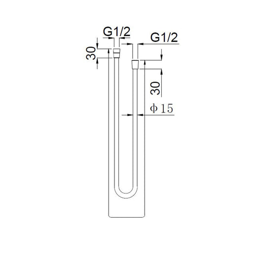 UniMatch douchette flexible plastique 150 cm chrome