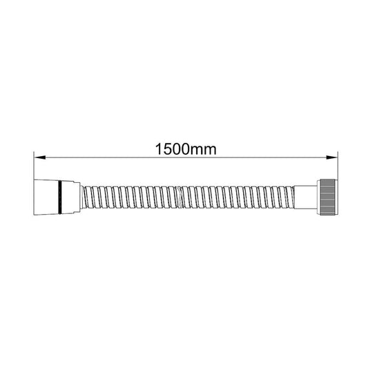 UniMatch douchette flexible métal 150 cm laiton brossé PVD