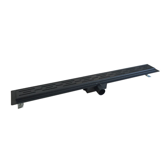 Matzwarte Douchegoot Wiesbaden avec bride Siphon amovible 100x7 cm 6,7 cm Profond