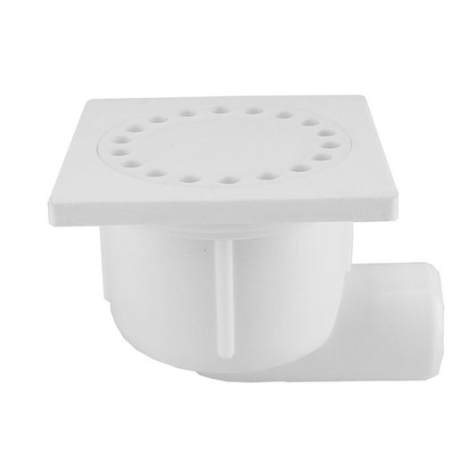 Doucheplug Wiesbaden 10X10 sortie latérale en blanc