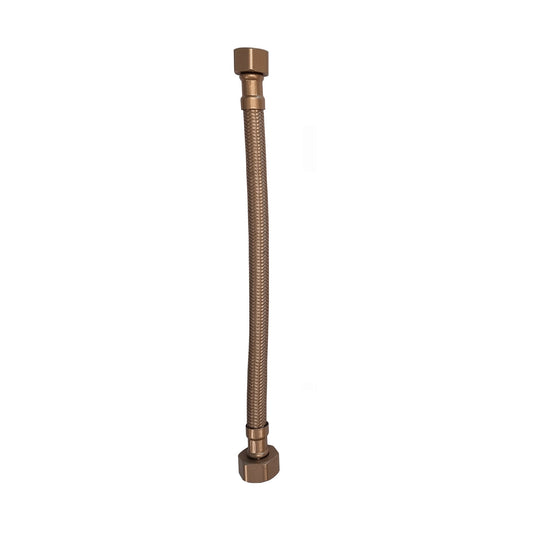 Wiesbaden Riko Flexibele Aansluitslang 1/2 x 3/8 25 cm Geborsteld Brons Koper