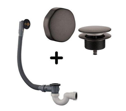 Badafvoer met Overloopcombinatie Wiesbaden in Gunmetal