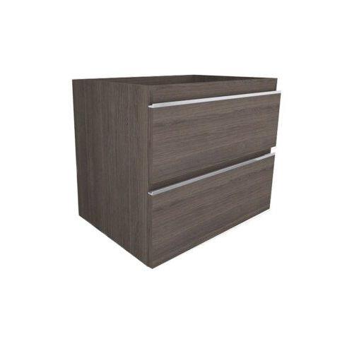 Sigid Badkamermeubelset Wiesbaden 60x46x58 cm gefineerde houtnerf grijs (1 kraangat, 2 lades)