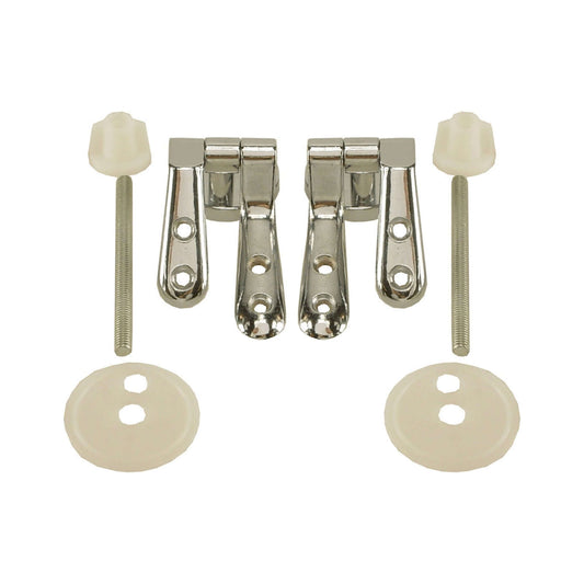 ensemble de fixation pour siège de WC bois chrome