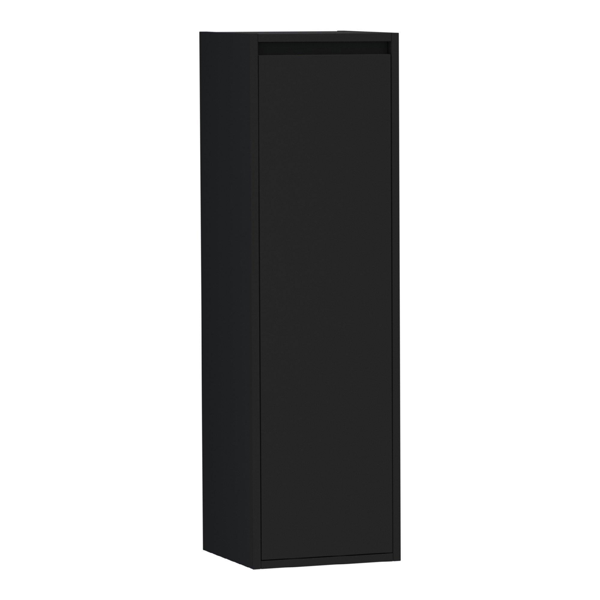 BRAUER Adore badkamerkast - 120x35x35cm - met 1 deur greeploos linksdraaiend mat zwart
