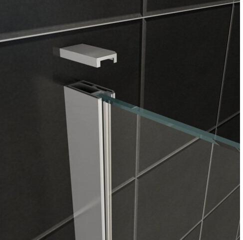 Wiesbaden douchecabine met draaideur en zijwand 140 cm 8 mm nano-coating chroom (verkrijgbaar in 5 maten)