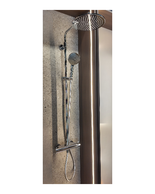 Regendoucheset thermostatisch opbouw set R25cmME en 3-standen handdouche - CSB1CRBE