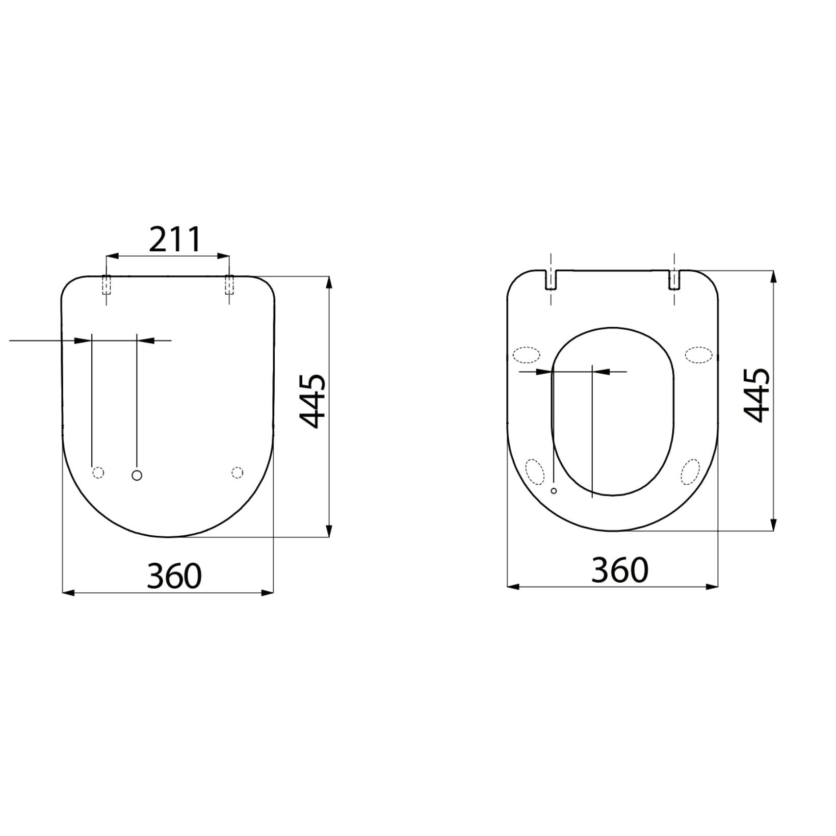 Creavit wc-zitting Duroplast – softclose & quick release – inox scharnieren