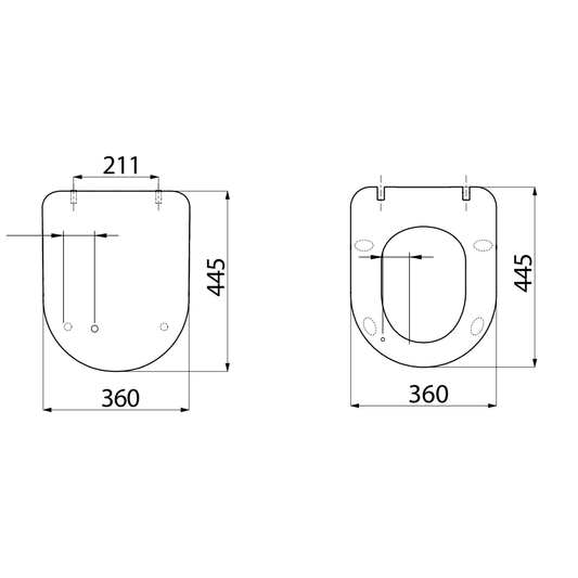 Creavit wc-zitting Duroplast – softclose & quick release – inox scharnieren