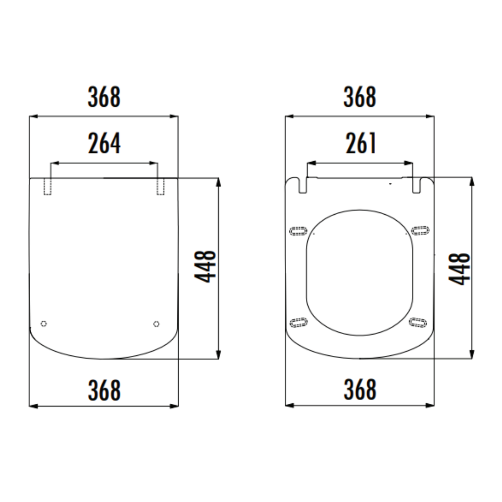 Creavit Elegant wc-zitting – softclose – Duroplast – rvs scharnieren