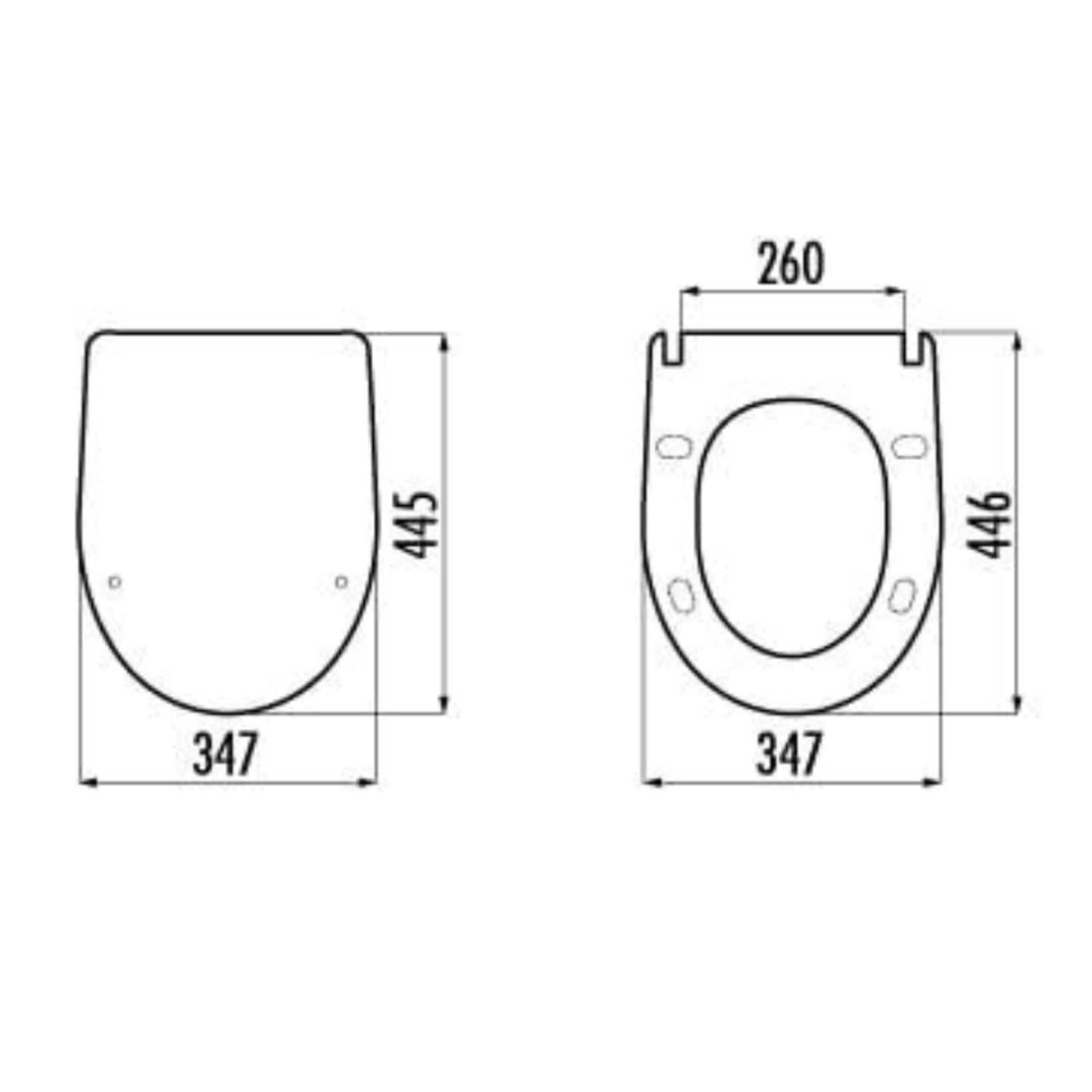 Creavit Ness wc-zitting – slim design – softclose – Duroplast – rvs scharnieren