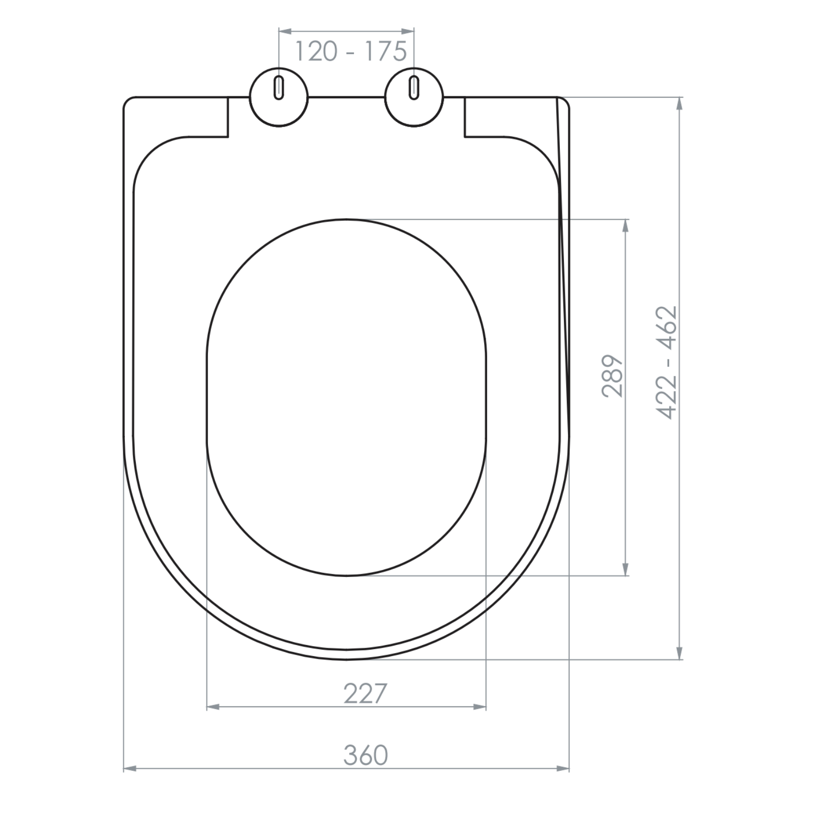 Aloni Premium wc-zitting – ultradun ovaal design – softclose – topfix – duroplast – RVS scharnieren