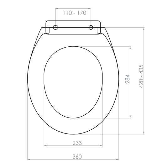 Aloni Smart wc-zitting – softclose – PVC scharnieren – ergonomisch design
